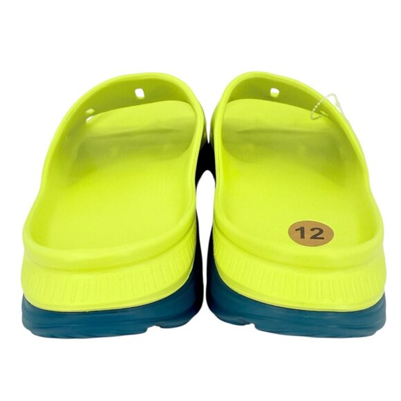Hoka Men's One One Ora Recovery Slide Sandals Size 12 Yellow Blue Lagoon NWOB - Picture 8 of 14